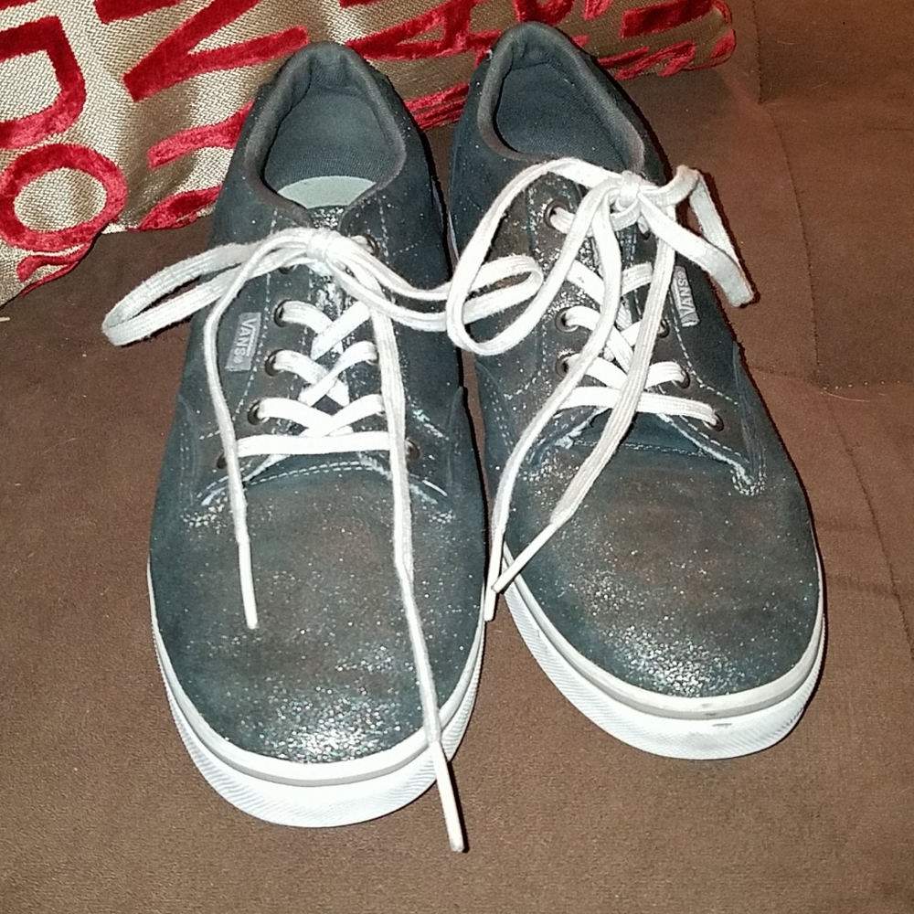 Vans Gunmetal size 9.5 sparkle - Picture 2 of 6